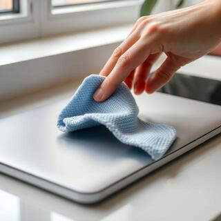 Soft cloth wiping desk and notebook cover