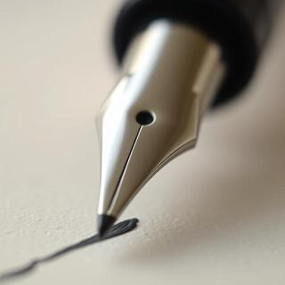 Fountain pen nib close-up
