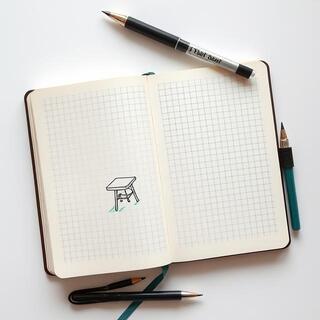 A5 grid spread with tidy headings and lists