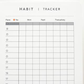 Habit strip with gentle pastel marks