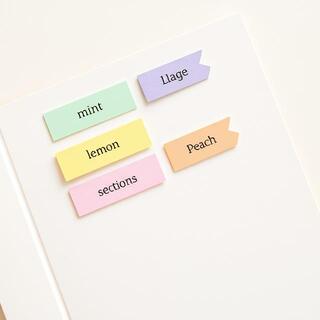 Sticky tabs map for a monthly section