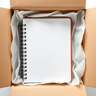 Paper cushioning around notebook corners