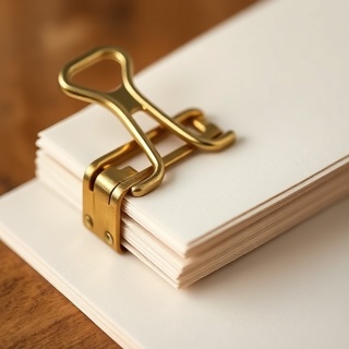 Binder clip aligning a thick paper stack