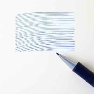 Ballpoint pen strokes with consistent flow