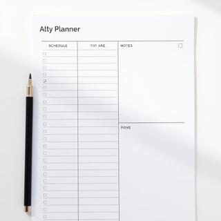 Daily planner with time blocks