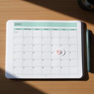 Monthly planner view with clean boxes