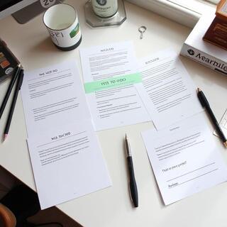 Morning spread with planner and tabs