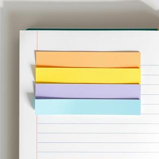 Sticky tabs forming a color bar